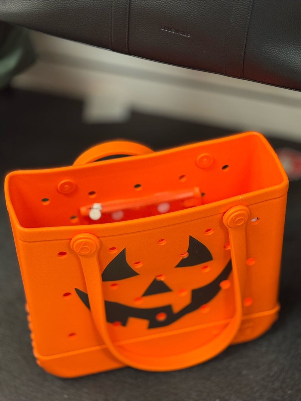 Bogg bag Orange Pumpkin Tote Bag - Picture 3 of 3
